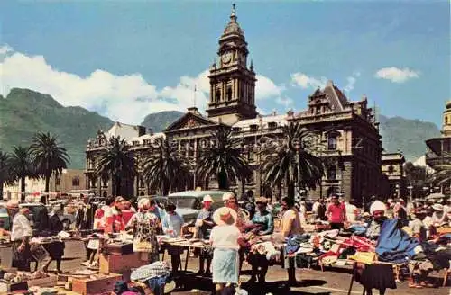 AK / Ansichtskarte Cape-Town Kaapstad Kapstadt South-Africa RSA The market on the Grand Parade with the City Hall's baraque