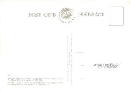 AK / Ansichtskarte Natal Suedafrika Southafrica RSA Zulus at Home in the Bantu Reserve bounded by the Nagle Dam and Valley of 1000 Hills