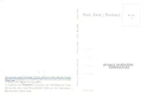 AK / Ansichtskarte Cape-Town Kaapstad Kapstadt South-Africa RSA Aerial view of Cape Town lying in the lap of Table Mountain