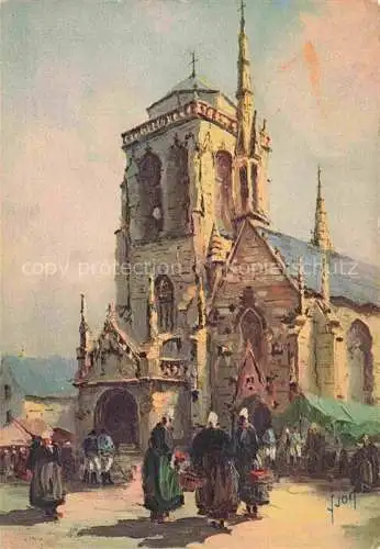 AK / Ansichtskarte Locronan_Chateaulin_29_Finistere Eglise Illustration 