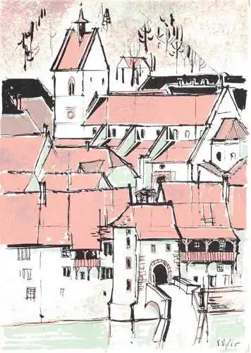AK / Ansichtskarte St_Ursanne_Porrentruy_JU Ortsmotiv Illustration 