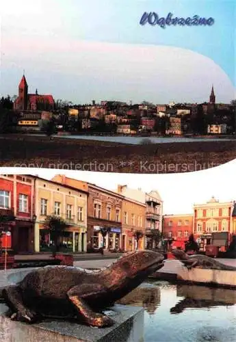 AK / Ansichtskarte Wabrzezno Briesen Westpreussen PL Ortspartie Brunnen