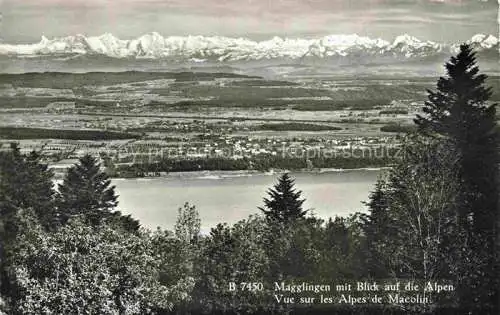 AK / Ansichtskarte Magglingen Panorama Blick auf die Alpen Magglingen