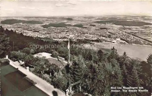 AK / Ansichtskarte Biel_Bienne_BE Panorama Blick von Magglingen aus 