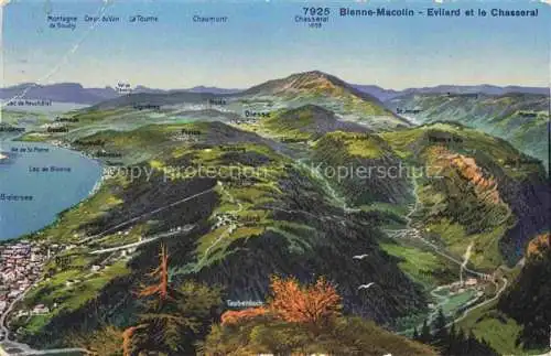 AK / Ansichtskarte Macolin_sur_Bienne_Biel_BE Panoramakarte aus der Vogelperspektive 