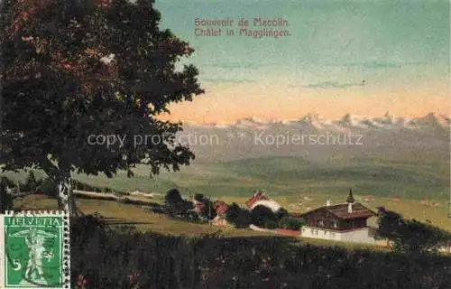 AK / Ansichtskarte Macolin_sur_Bienne_Biel_BE Chalet de Magglingen vue sur les Alpes 
