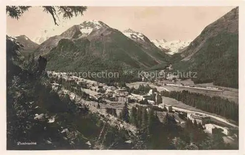 AK / Ansichtskarte Pontresina_GR Gesamtansicht mit Alpenpanorama 