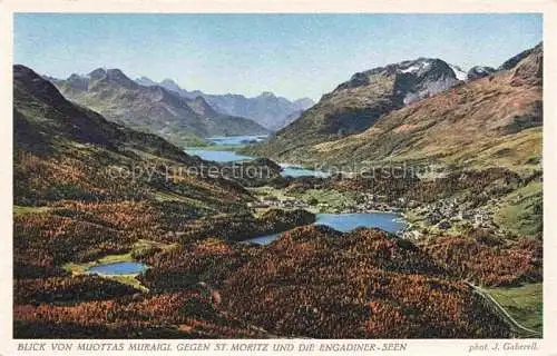 AK / Ansichtskarte Muottas_Muraigl_Muottas_Murail_2453m_GR Panorama Blick gegen St. Moritz und die Engadiner Seen 