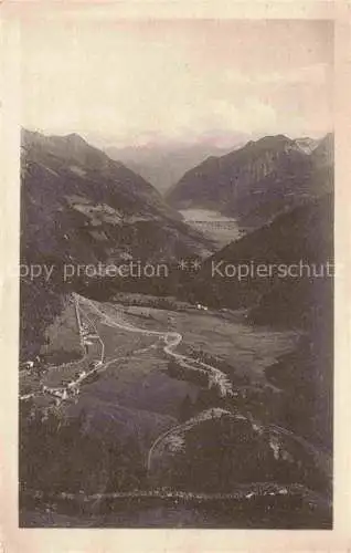 AK / Ansichtskarte Alp_Gruem_GR Panorama Blick vom Hotel Restaurant Belvedere auf Cavaglia und Poschiavo 
