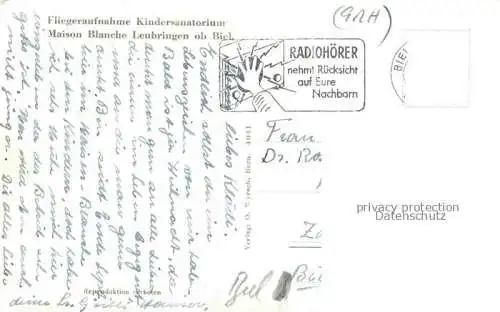 AK / Ansichtskarte Leubringen_Biel_Bienne_BE Kindersanatorium Maison Blanche 