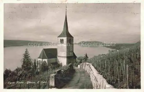 AK / Ansichtskarte Ligerz_Bielersee_BE Panorama Kirche 