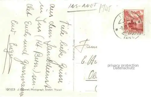 AK / Ansichtskarte Ins Anet_Erlach_BE Kirche 