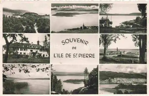 AK / Ansichtskarte Erlach_Bielersee_BE St Petersinsel Teilansichten Panorama 
