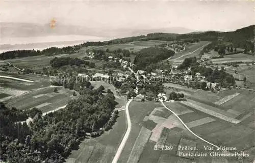 AK / Ansichtskarte Preles_Praegelz_BE Funiculaire Gleresse   Preles vue aerienne 