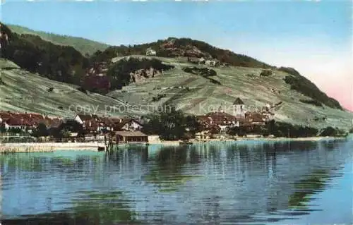 AK / Ansichtskarte Twann_Nidau_BE Ansicht vom Bielersee aus 