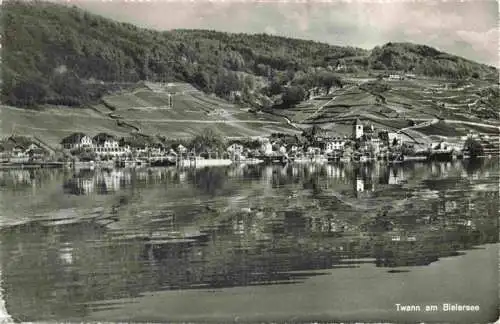 AK / Ansichtskarte Twann_Nidau_BE Ansicht vom Bielersee aus 