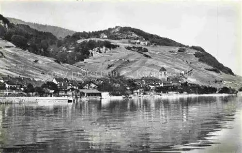AK / Ansichtskarte Twann_Nidau_BE Ansicht vom Bielersee aus 