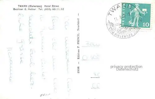 AK / Ansichtskarte Twann_Nidau_BE Ansicht vom Bielersee aus 