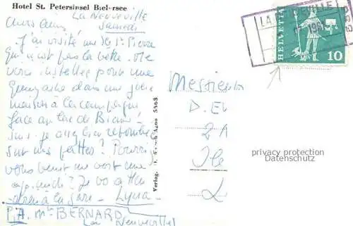 AK / Ansichtskarte Erlach_Bielersee_BE St. Petersinsel Ile de Saint Pierre vue aerienne 