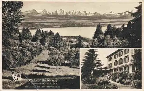 AK / Ansichtskarte Twannberg_Nidau_BE Kurhaus Blick auf Bielersee und Berner Alpen 