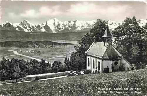AK / Ansichtskarte Magglingen Kapelle Alpenpanorama La Chapelle et les Alpes Magglingen