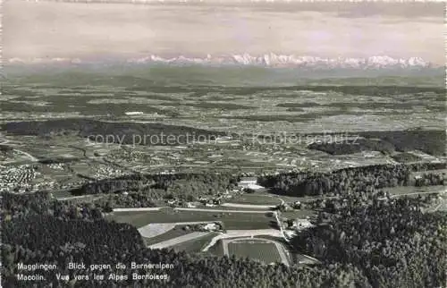 AK / Ansichtskarte Magglingen Panorama Blick gegen die Berner Alpen Alpes Bernoises vue aerienne Magglingen