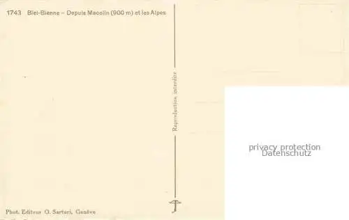 AK / Ansichtskarte Biel_Bienne_BE Panorama Blick von Magglingen aus Berner Alpen 