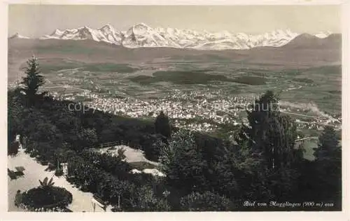AK / Ansichtskarte Biel_Bienne_BE Panorama Blick von Magglingen aus Berner Alpen 