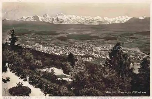 AK / Ansichtskarte Biel_Bienne_BE Panorama Blick von Magglingen aus Berner Alpen 
