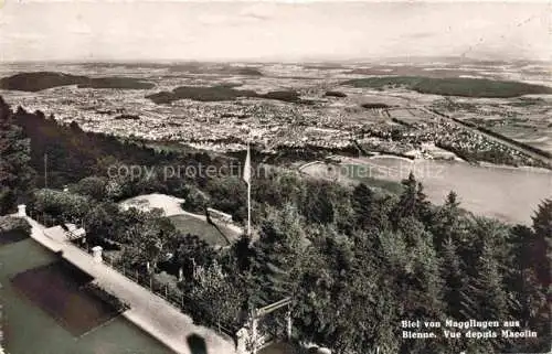 AK / Ansichtskarte Biel_Bienne_BE Panorama Blick von Magglingen aus Berner Alpen 