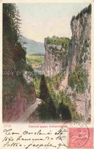 AK / Ansichtskarte Viamala_Thusis_GR gegen Hohenrhaetion Gebirgspanorama 