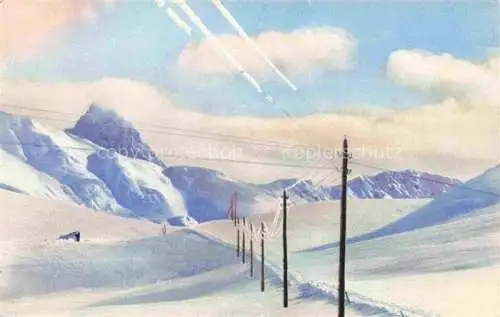 AK / Ansichtskarte Pontresina_GR Winterpanorama Berninapass Photochromie Serie 217 Nr. 3590 