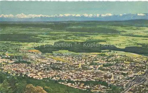 AK / Ansichtskarte Biel_Bienne_BE Panorama Blick von Magglingen aus Alpenkette 