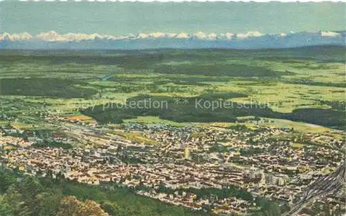 AK / Ansichtskarte Biel_Bienne_BE Panorama Blick von Magglingen aus Alpenkette 
