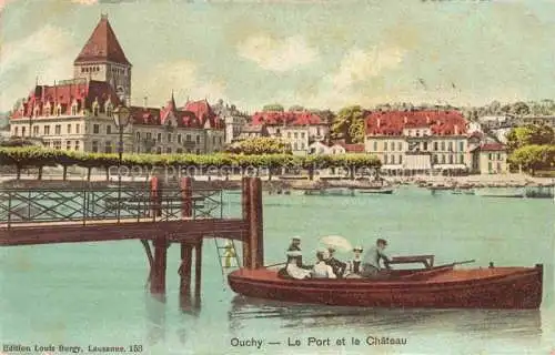 AK / Ansichtskarte Ouchy_LAUSANNE_VD Le port et le chateau 