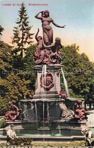 AK / Ansichtskarte St_Gallen_SANKT_GALLEN_SG Broderbrunnen 