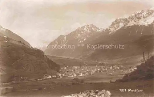 AK / Ansichtskarte Poschiavo_GR Gesamtansicht mit Alpenpanorama 