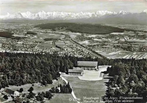 AK / Ansichtskarte Magglingen Panorama Blick auf die Alpen Magglingen