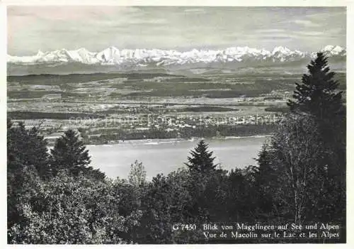 AK / Ansichtskarte Magglingen Panorama Blick auf Bielersee und Berner Alpen Magglingen