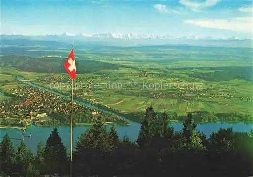 AK / Ansichtskarte Magglingen Turn  und Sportschule Panorama Blick auf Bielersee und Berner Alpen Magglingen