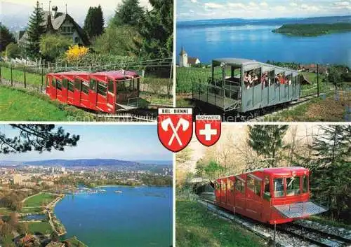 AK / Ansichtskarte Biel_Bienne_BE Seilbahnen Blick auf Bielersee 