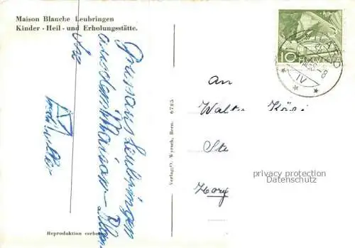AK / Ansichtskarte Leubringen_Biel_Bienne_BE Maison Blanche Kinder  Heil  und Erholungsstaette 