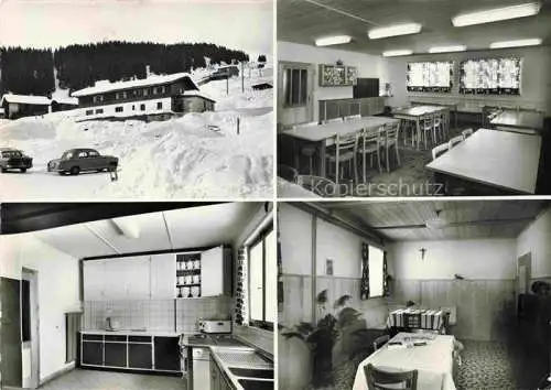 AK / Ansichtskarte Tavetsch_Sedrun_Surselva_GR Ferienlager Casa Putnengia Rueras Kueche Speiseraum 