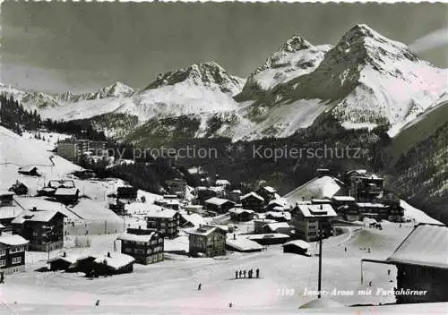 AK / Ansichtskarte Inner Arosa_GR Panorama Blick gegen Furkahoerner im Winter 