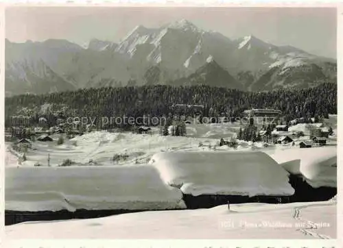 AK / Ansichtskarte Waldhaus_Flims_GR Winterpanorama Blick gegen Signina Feldpost 