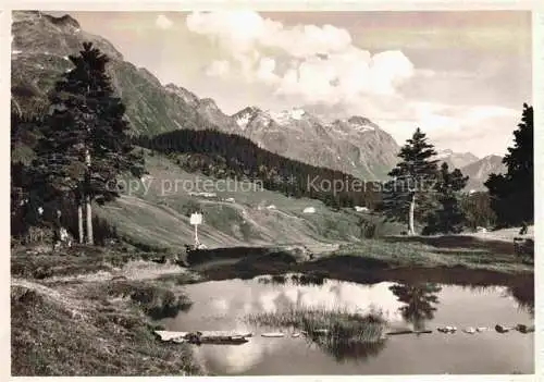 AK / Ansichtskarte San_Bernardino_1630m_Moesa_GR Partie am Gareda See Alpenpanorama 