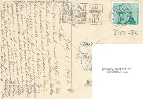 AK / Ansichtskarte Biel_Bienne_BE Schiffsschleuse mit Romandie IV Fahrgastschiff und Jura 