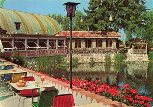 AK / Ansichtskarte Studen_Biel BIENNE_BE Cafe Florida Blick von der Terrasse auf Muehlestube 