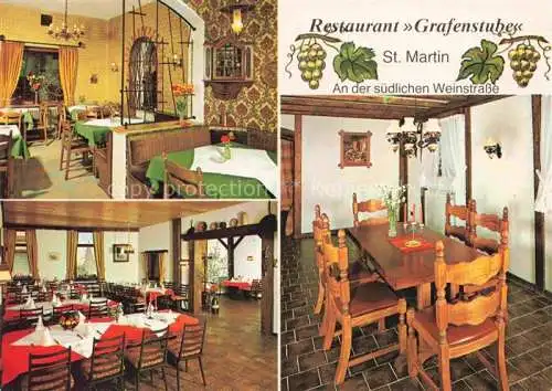 AK / Ansichtskarte St Martin Pfalz Restaurant Grafenstube Gastraeume