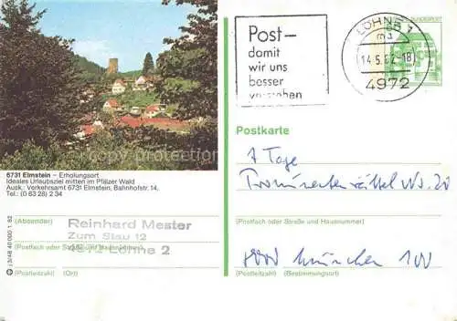AK / Ansichtskarte Elmstein Rheinland-Pfalz Ansicht vom Waldrand aus Erholungsort Pfaelzer Wald